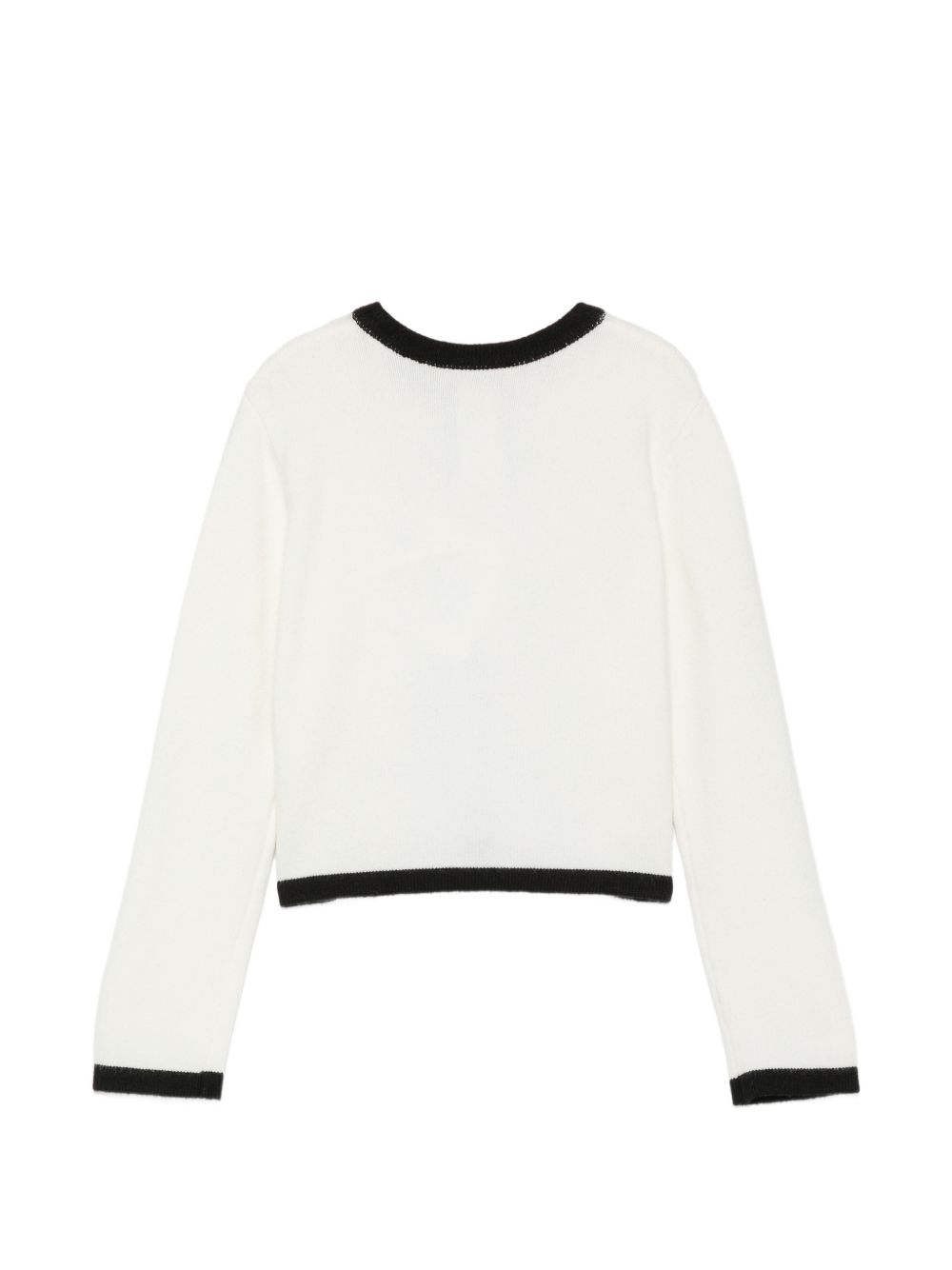 Cardigan bianco/nero per bambina 262GJ3090 03711 Twin Set 