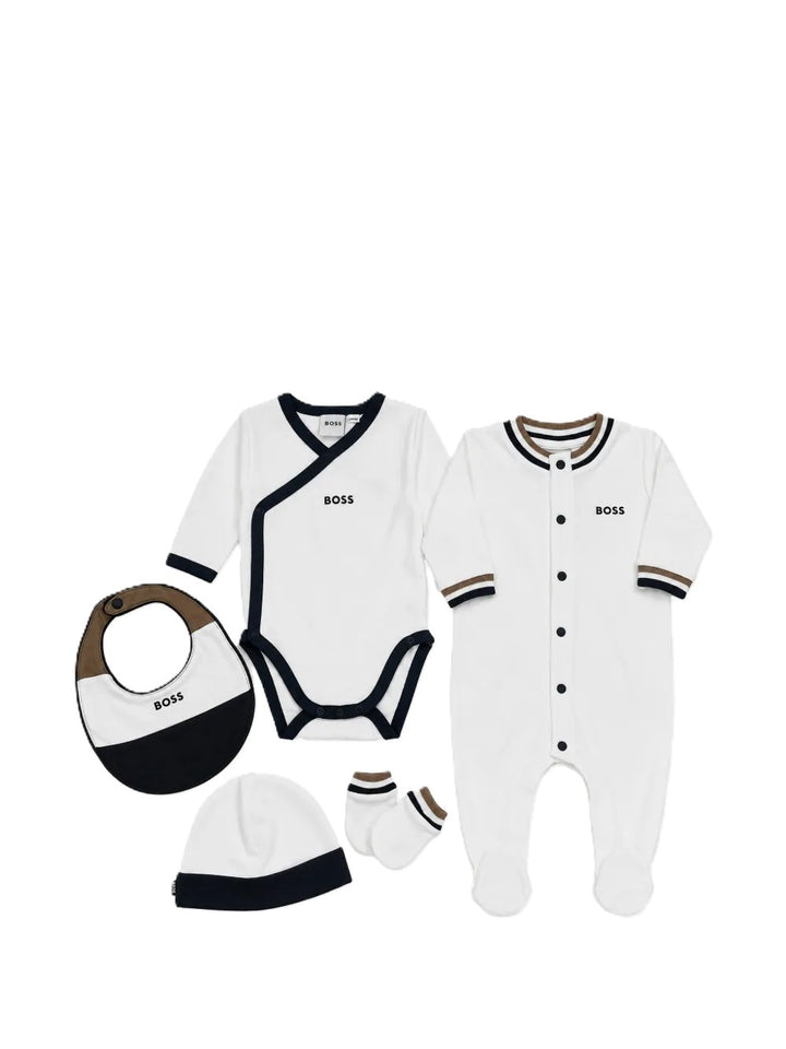Kit Tutine bianca per neonato J53293 10P Boss Kids 