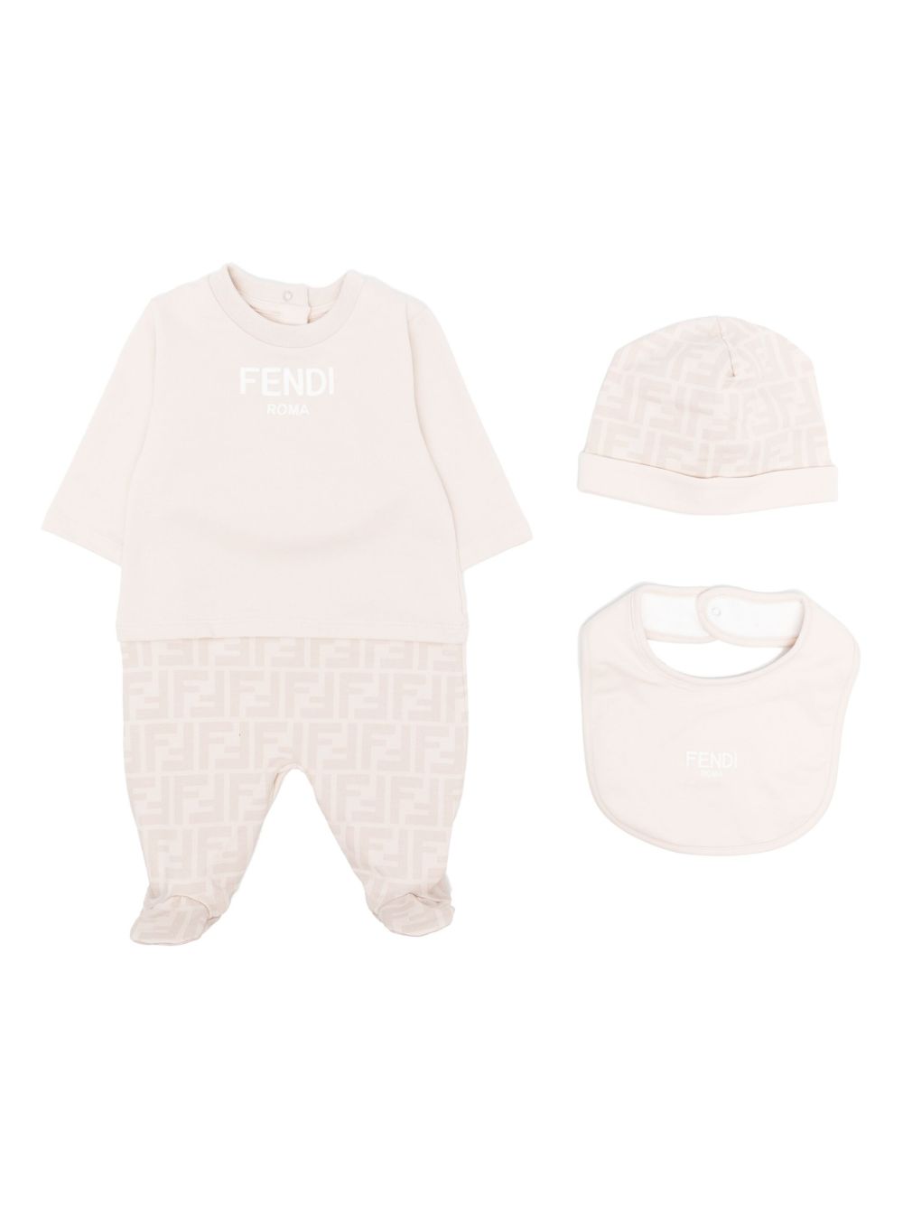 Tutina beige per neonato BUK115AQT8 F19J5 Fendi Kids 