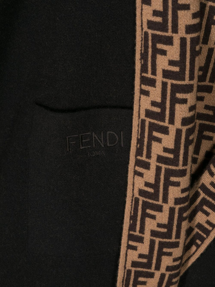 Mantella nera/marrone per bambina JFQ056AKLS F1M0T Fendi Kids 