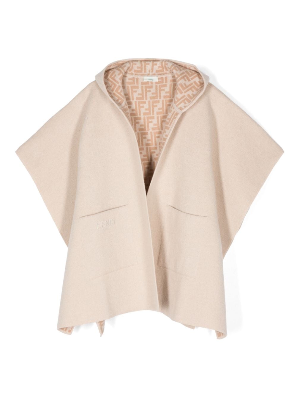 Mantella beige per bambina JFQ057AO29 F0AYG Fendi Kids 