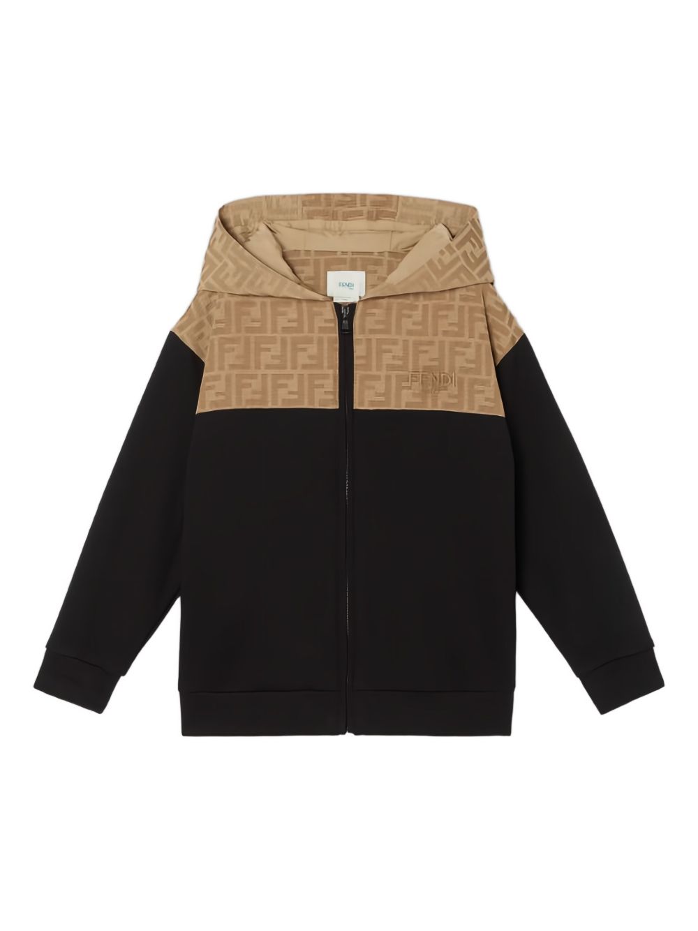 Felpa nera/beige per bambino JUH1065V0 F13IV Fendi Kids 