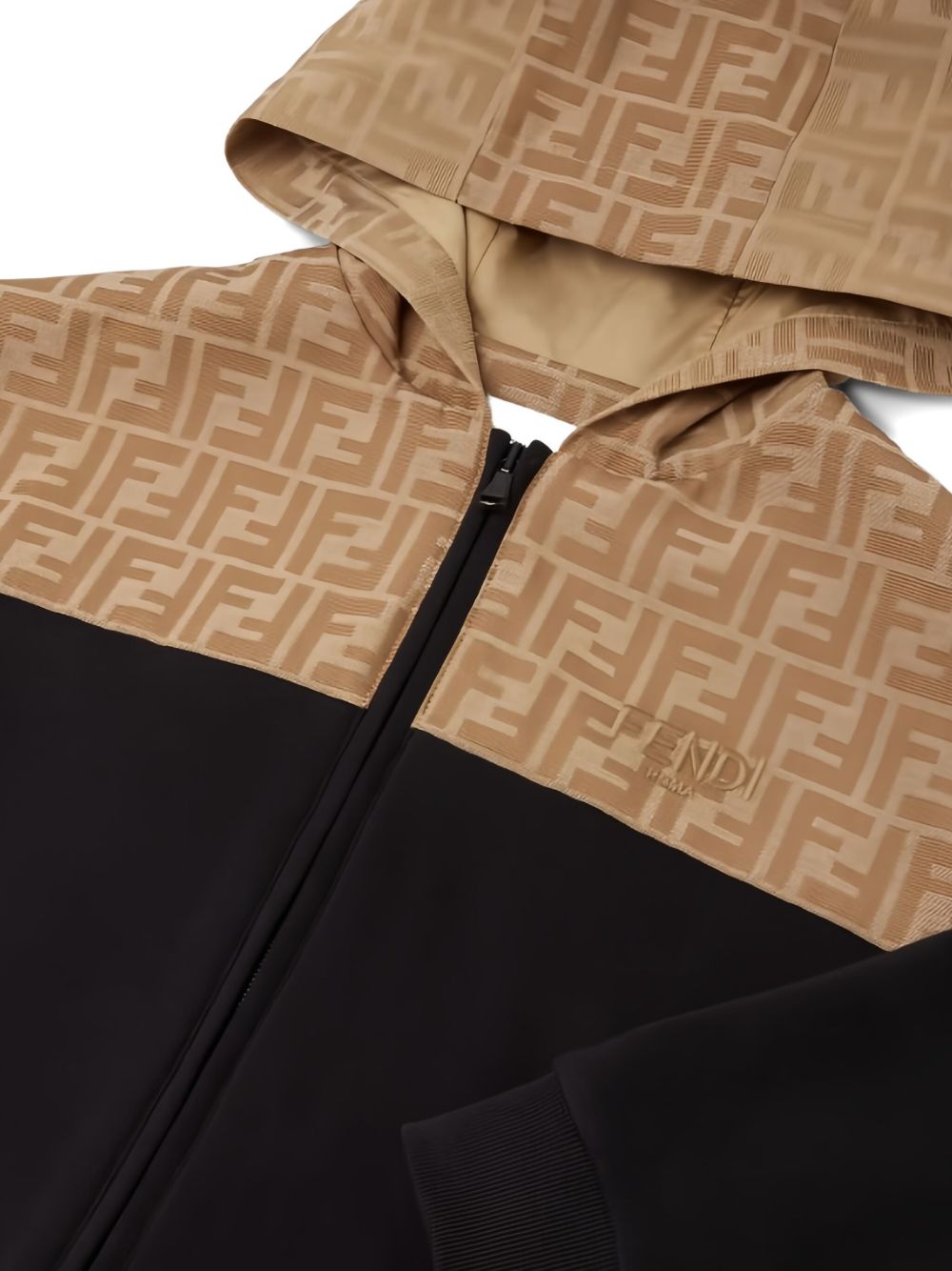 Felpa nera/beige per bambino JUH1065V0 F13IV Fendi Kids 