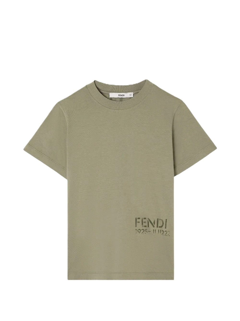 T-shirt verde militare per bambino JUI222B1LF F0QQ4 Fendi Kids 