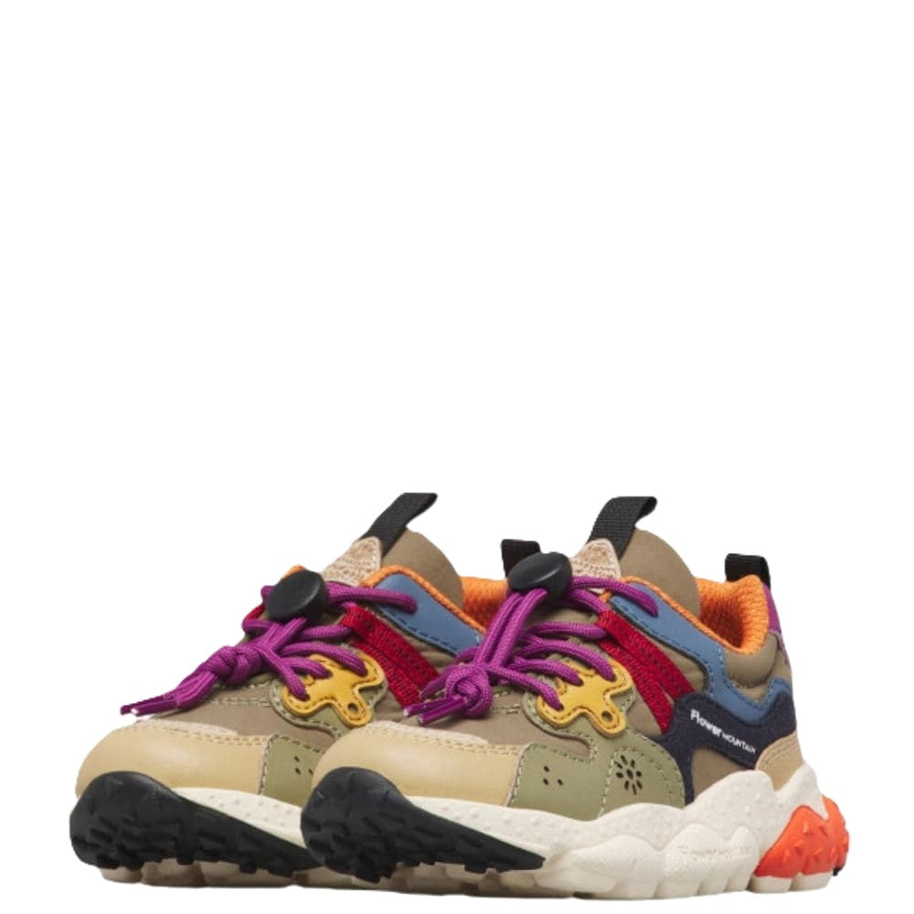 Sneakers verde/beige/multicolore per bambino 201549721 1E46 Flower Mountain Kids 