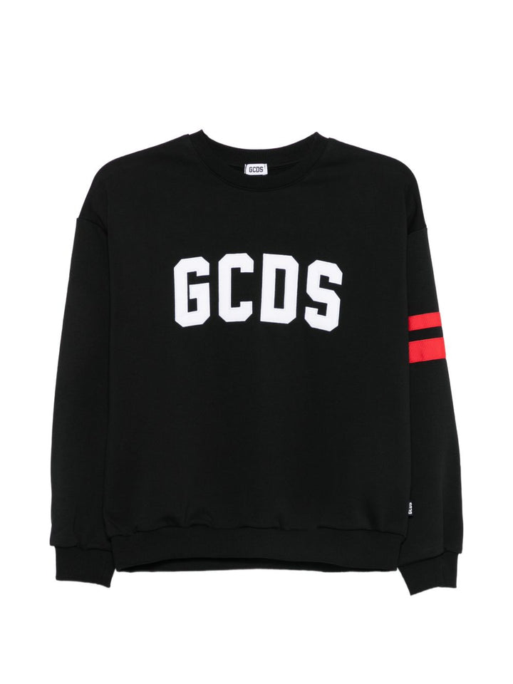 Felpa nera per bambino Z0UJQE591F004 999R Gcds Kids 