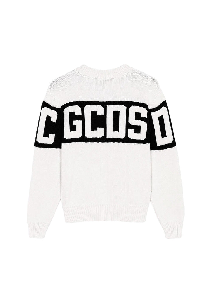 Maglione bianco/nero per bambino Z0UJQF621K347 157B Gcds Kids 