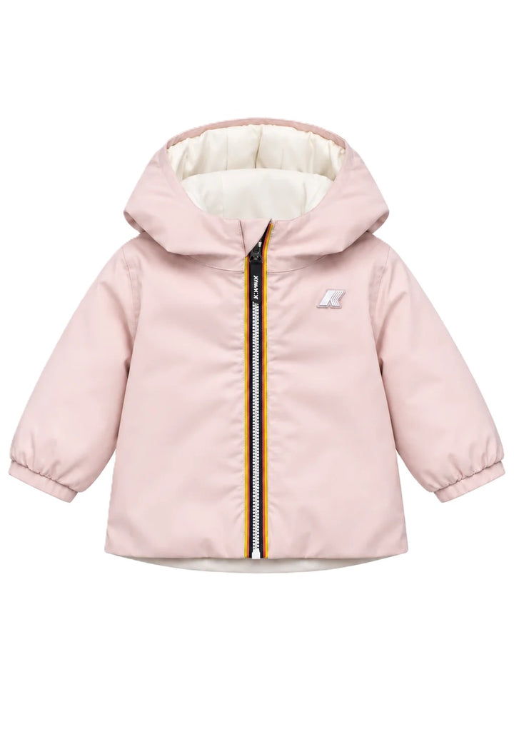 Giubbotto rosa/bianco per neonata K71338W DCT K-Way Kids 