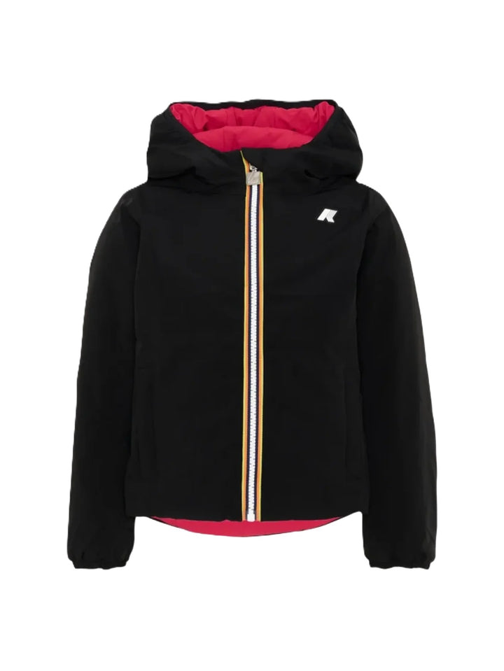 Giubbotto nero/rosso per bambina K71339W DCL K-Way Kids 