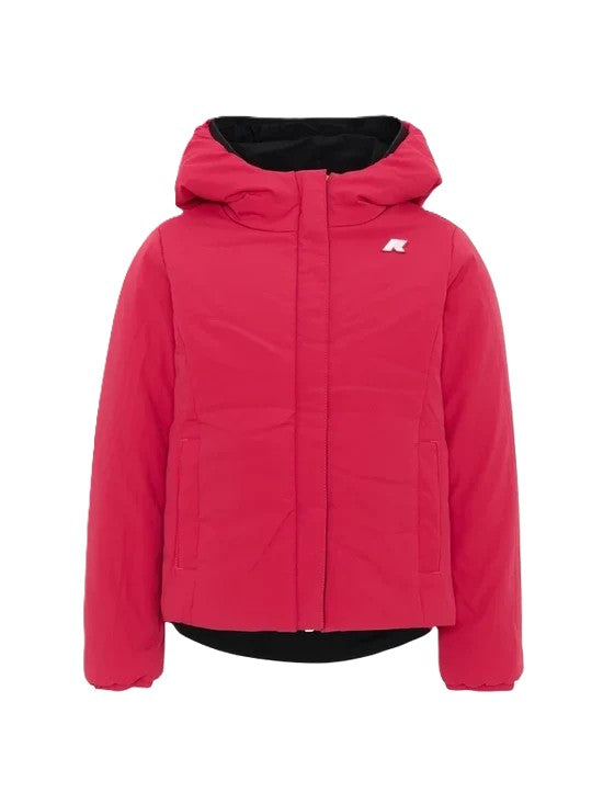 Giubbotto nero/rosso per bambina K71339W DCL K-Way Kids 