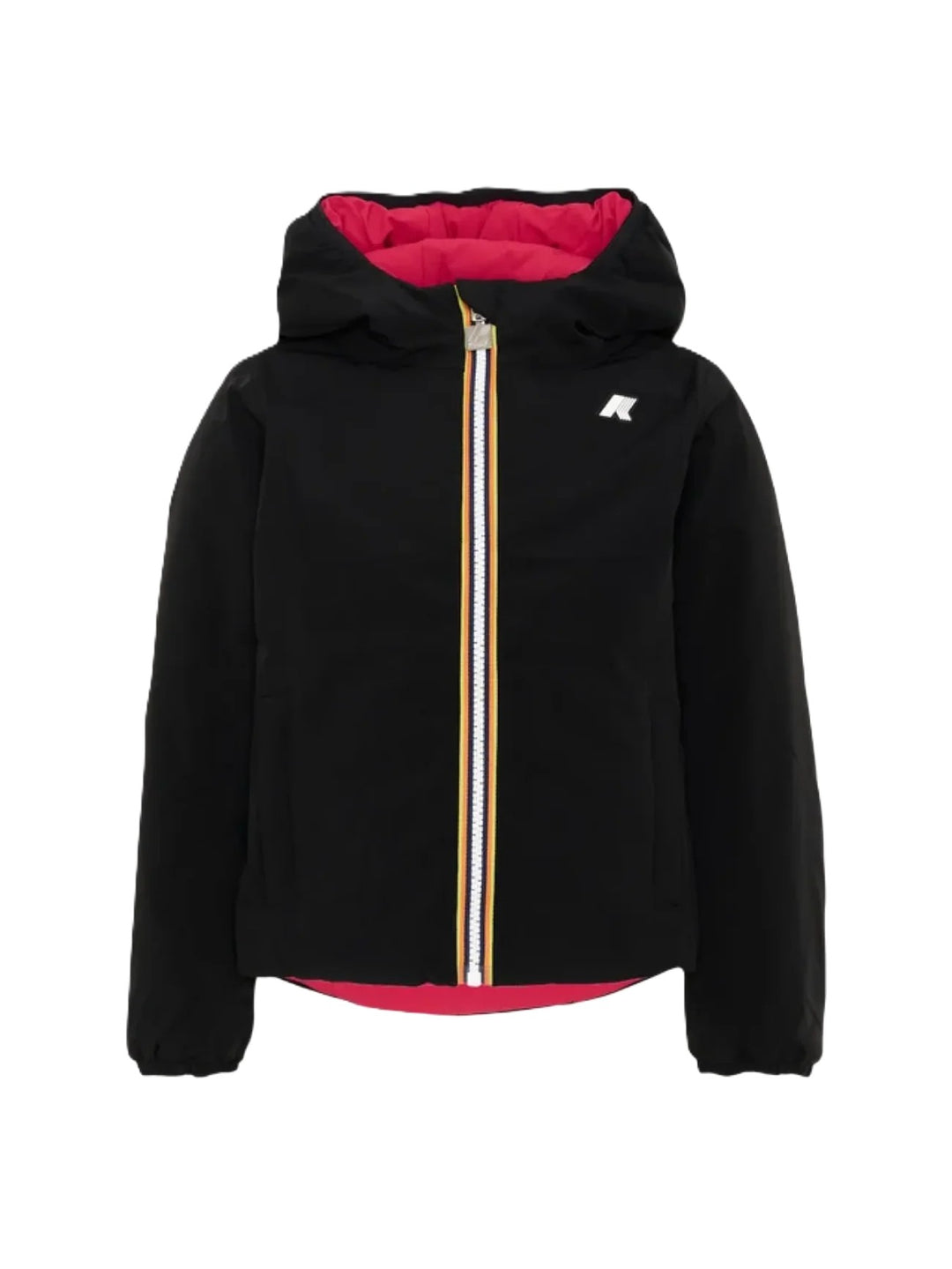 Giubbotto nero/rosso per bambina K71339W DCL K-Way Kids 