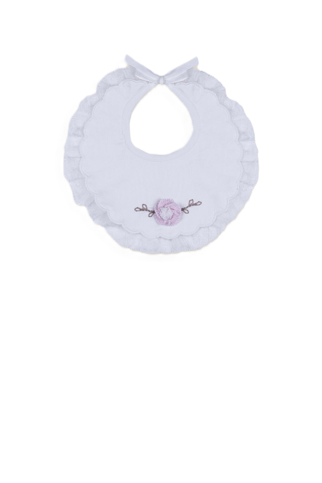 Bavetta vaniglia/rosa per neonata IS11BAV C203 Marlù Kids 