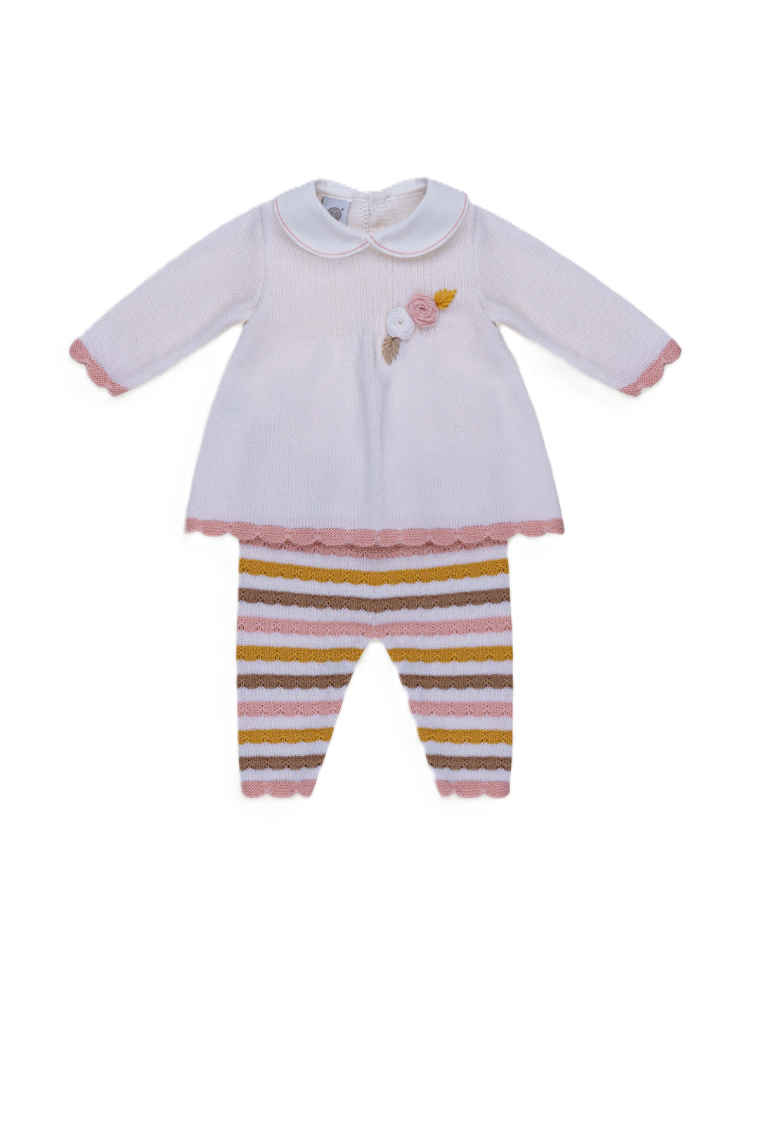 Completo vaniglia/multicolor per neonata IS1819 C2ZEML Marlù Kids 