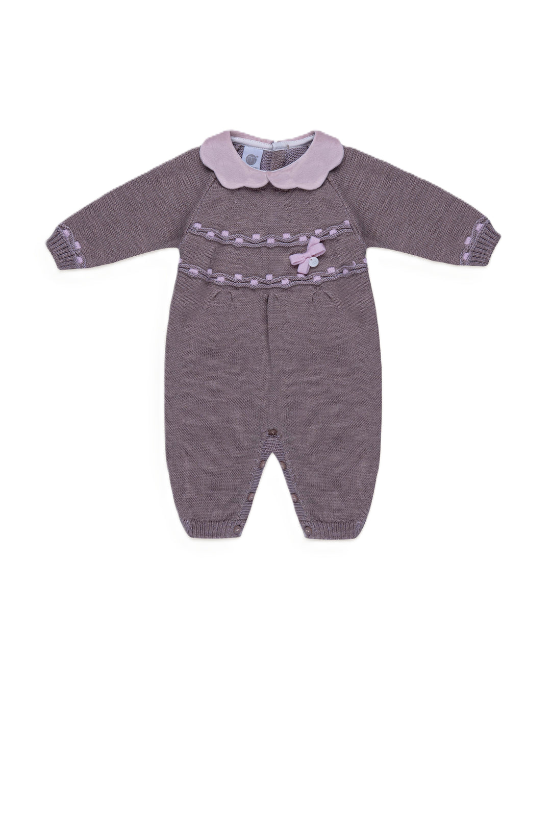 Tutina tortora/rosa per neonata IS2210 C3803 Marlù Kids 