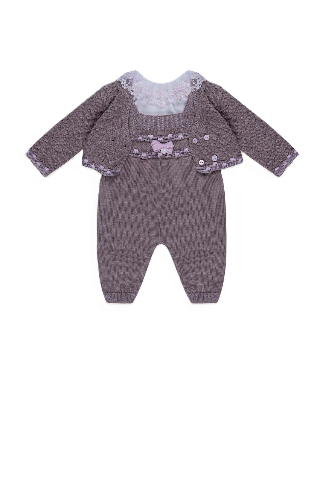 Completo tortora/vaniglia per neonata IS2231 C3803 Marlù Kids 