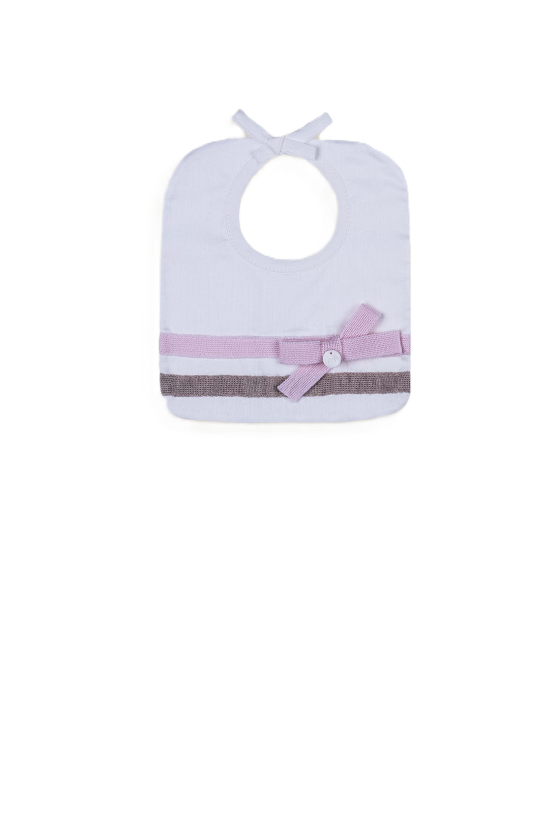 Bavetta vaniglia/rosa/tortora per neonata IS22BAV C2383 Marlù Kids 