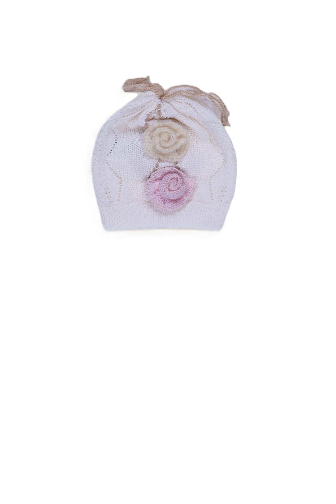 Cappello vaniglia/rosa per neonata IS2471 C203CA Marlù Kids 