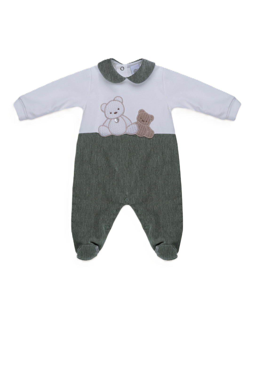 Tutina bianca/verde per neonato IS6814 C206 Marlù Kids 