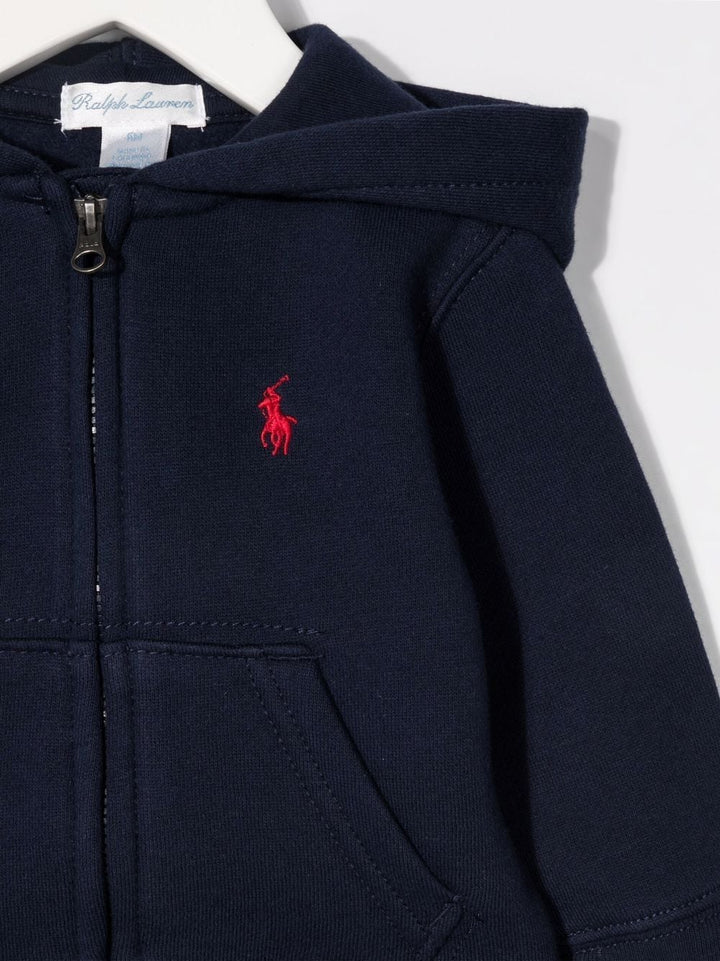 Felpa blu navy per neonato con logo 320547626 001 Ralph Lauren Kids 