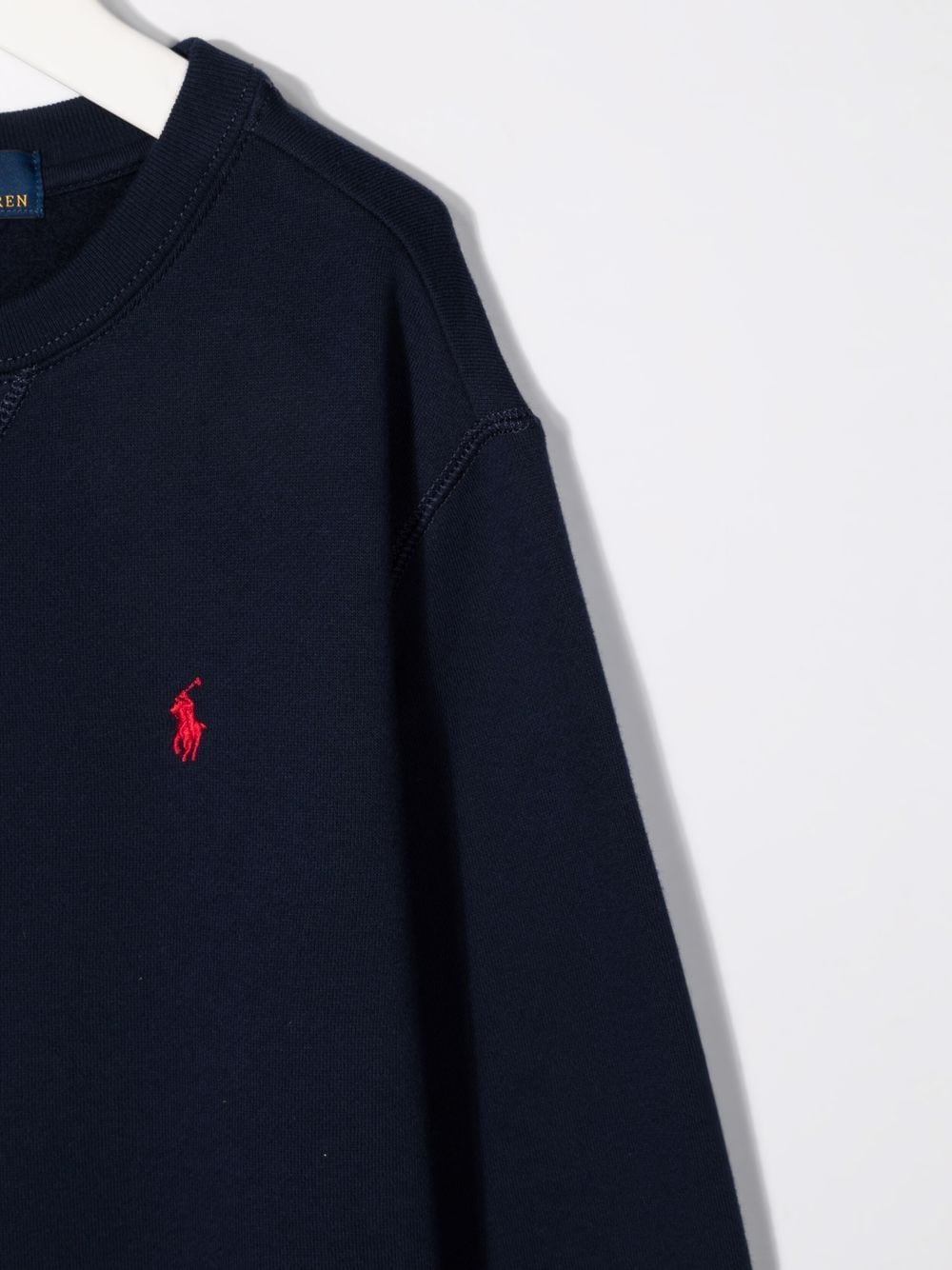 Felpa per bambino in cotone blu 323772102 002 Ralph Lauren Kids 