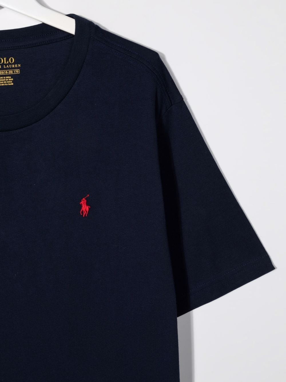T-shirt per bambino in cotone blu 323832904 037 Ralph Lauren Kids 