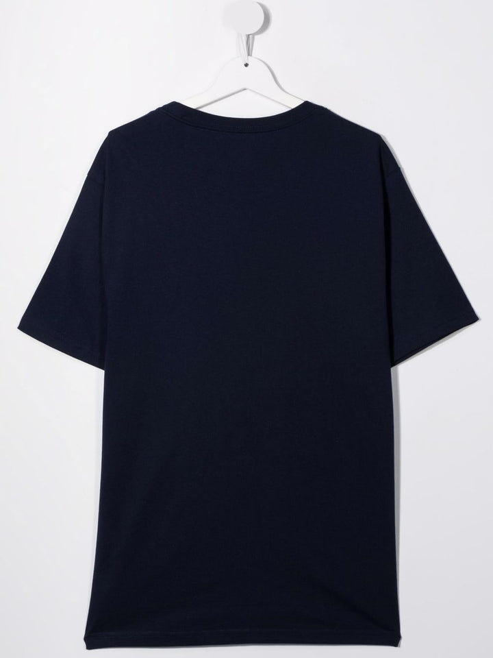 T-shirt per bambino in cotone blu 323832904 037 Ralph Lauren Kids 