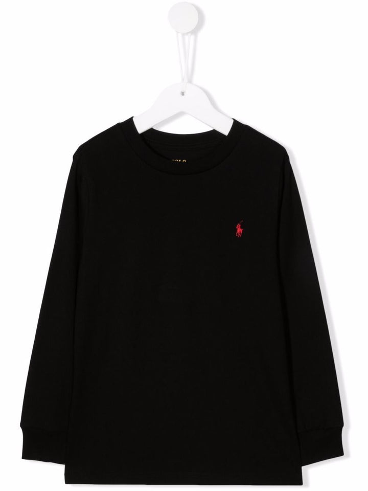 T-shirt nera per bambino 323843804 001 Ralph Lauren Kids 