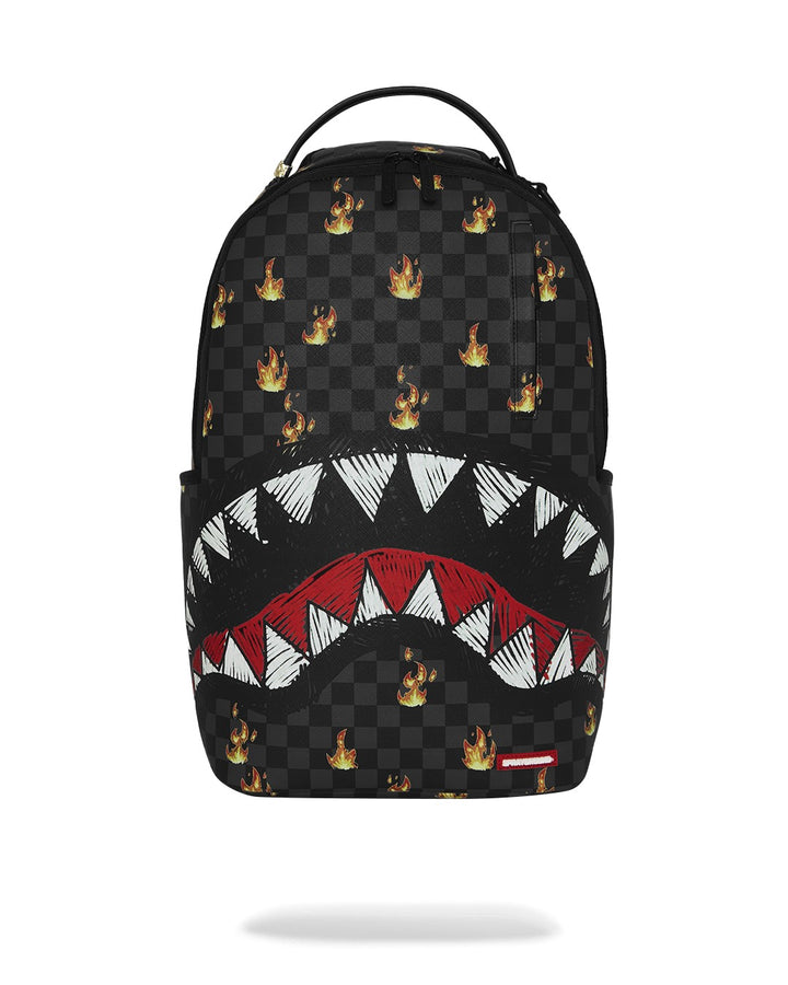 Zaino nero "fiamme" per bambino 910B8730 NSZ Sprayground Kids 