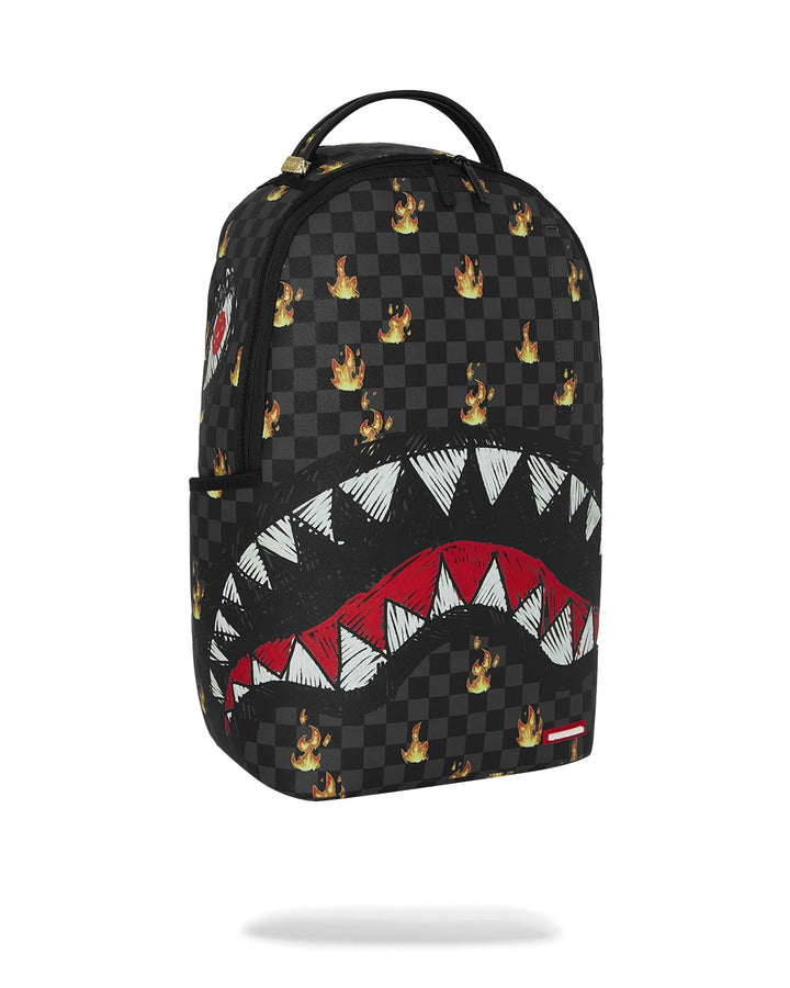 Zaino nero "fiamme" per bambino 910B8730 NSZ Sprayground Kids 