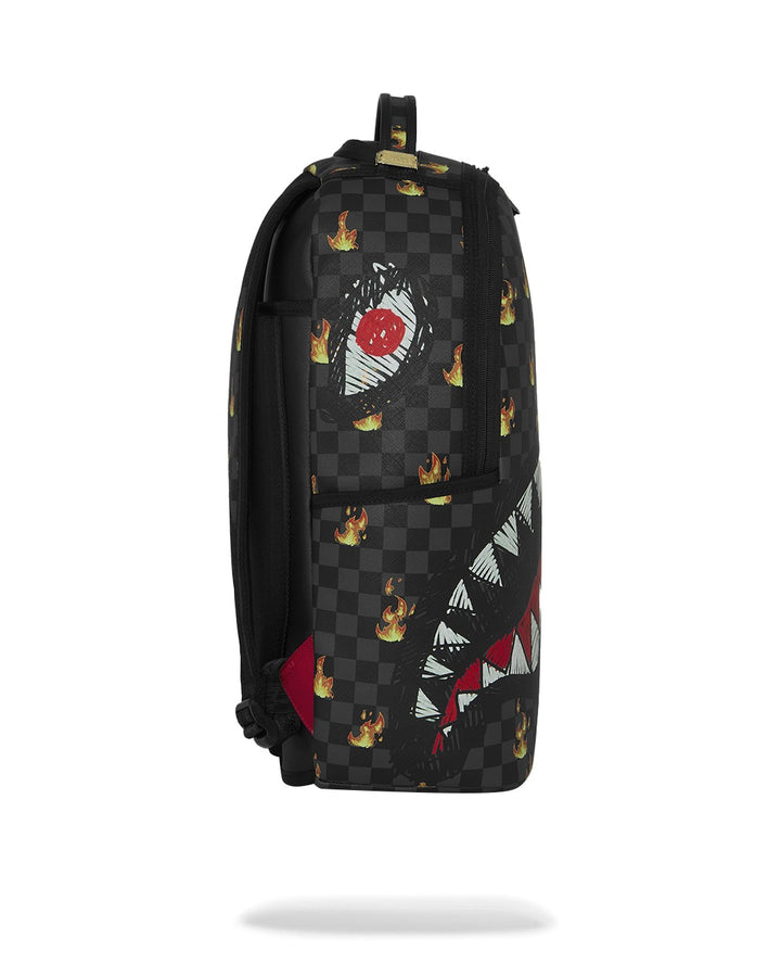 Zaino nero "fiamme" per bambino 910B8730 NSZ Sprayground Kids 