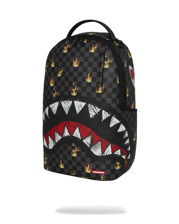 Zaino nero "fiamme" per bambino 910B8730 NSZ Sprayground Kids 