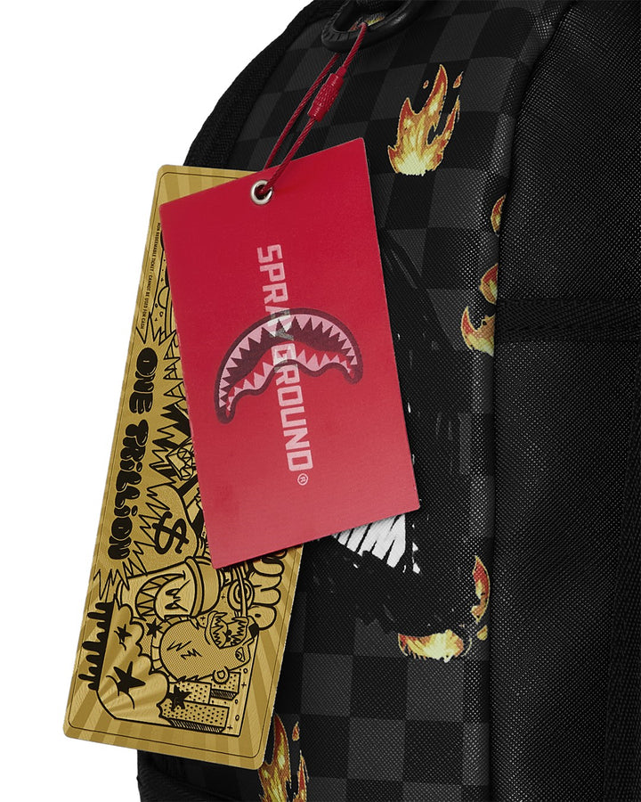 Zaino nero "fiamme" per bambino 910B8730 NSZ Sprayground Kids 