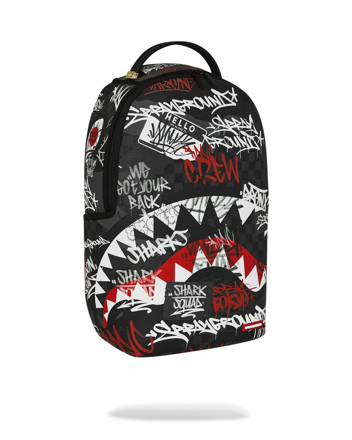 Zaino nero/rosso/bianco per bambino 910B8874 NSZ Sprayground Kids 