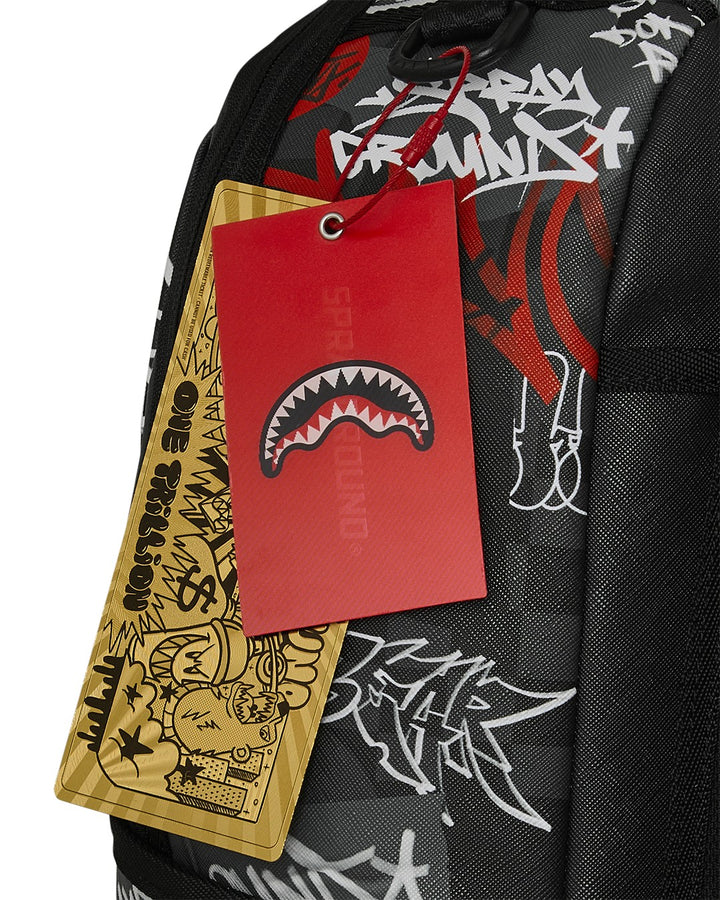 Zaino nero/rosso/bianco per bambino 910B8874 NSZ Sprayground Kids 