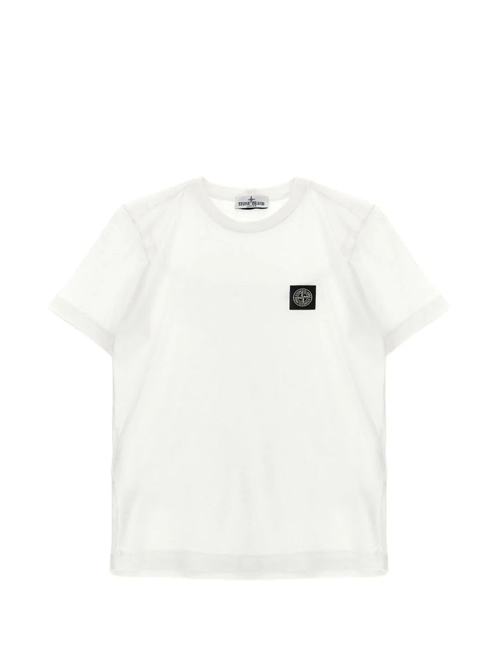 T-shirt bianca per bambino 62100003S0047 V0001 Stone Island Kids 