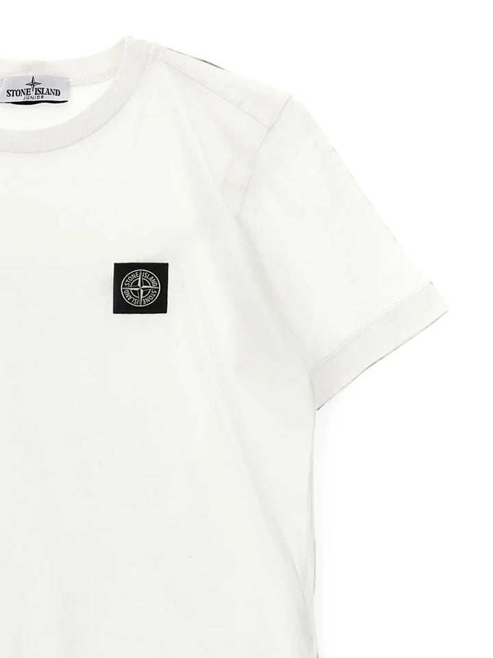 T-shirt bianca per bambino 62100003S0047 V0001 Stone Island Kids 