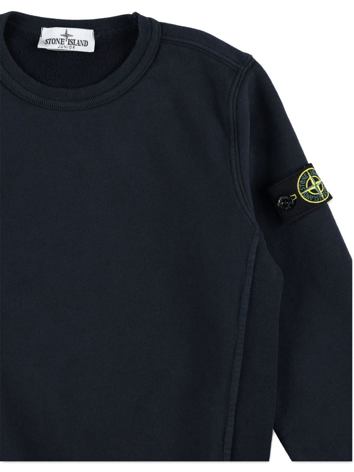 Felpa blu navy per bambino 66100001S0A20 V0020 Stone Island Kids 