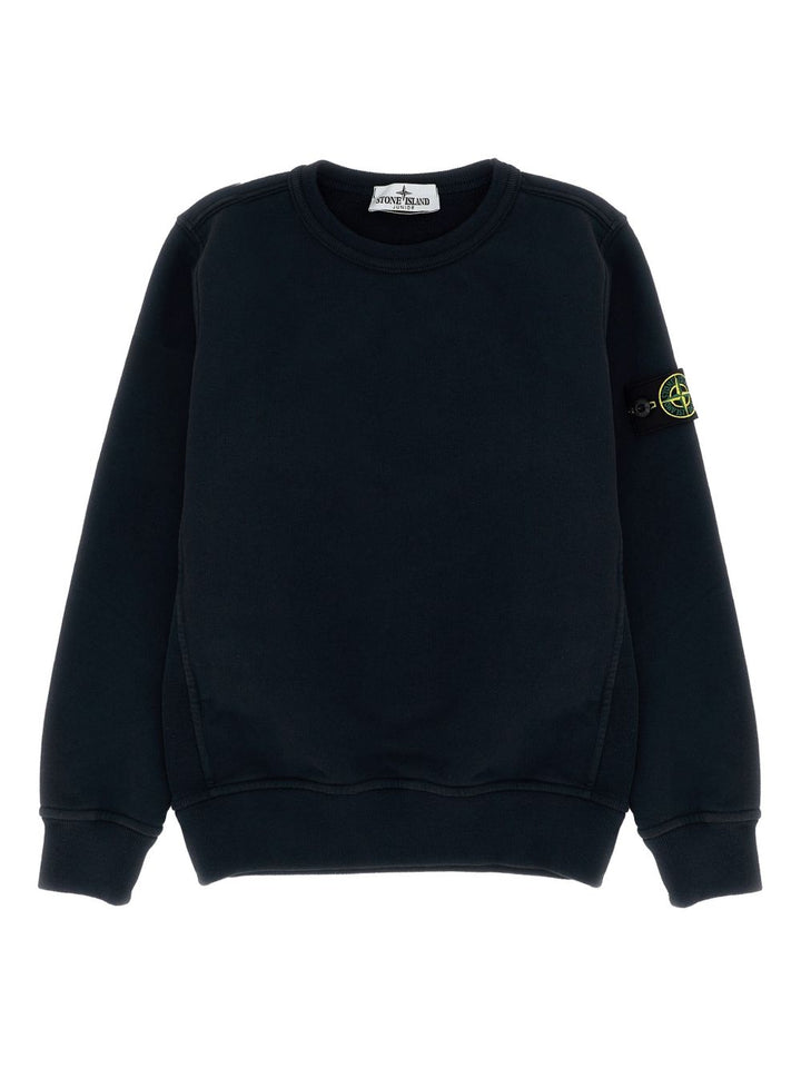 Felpa nera per bambino 66100001S0A20 V0029 Stone Island Kids 