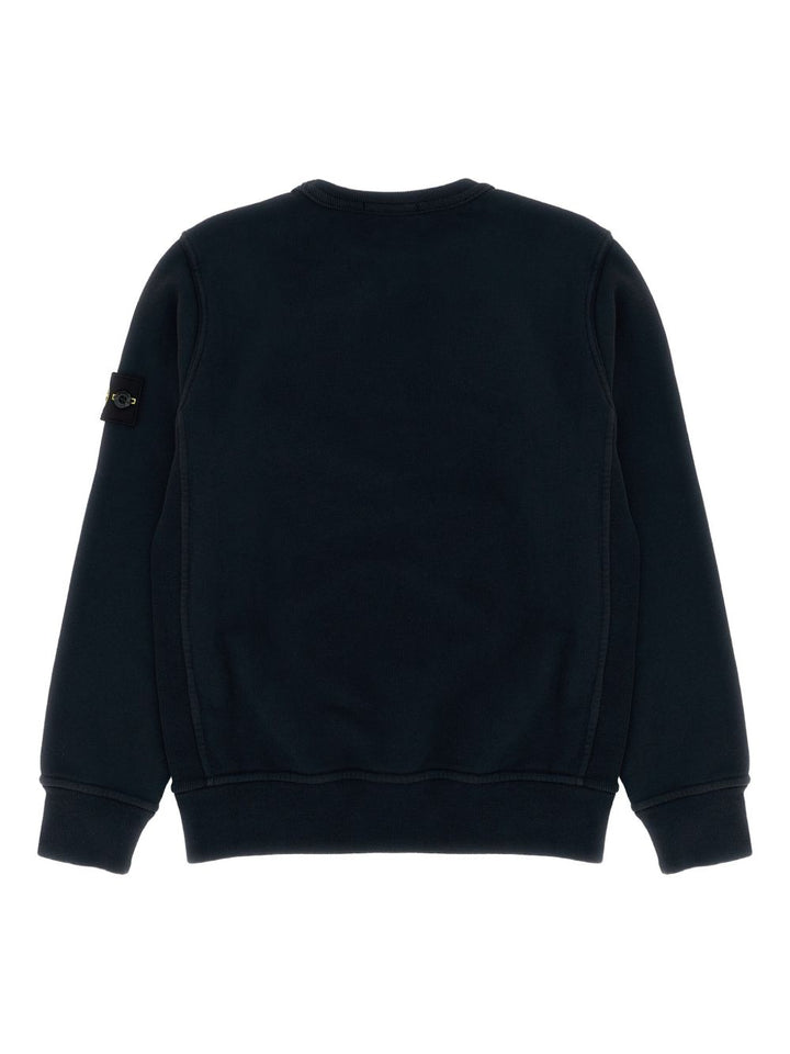 Felpa nera per bambino 66100001S0A20 V0029 Stone Island Kids 