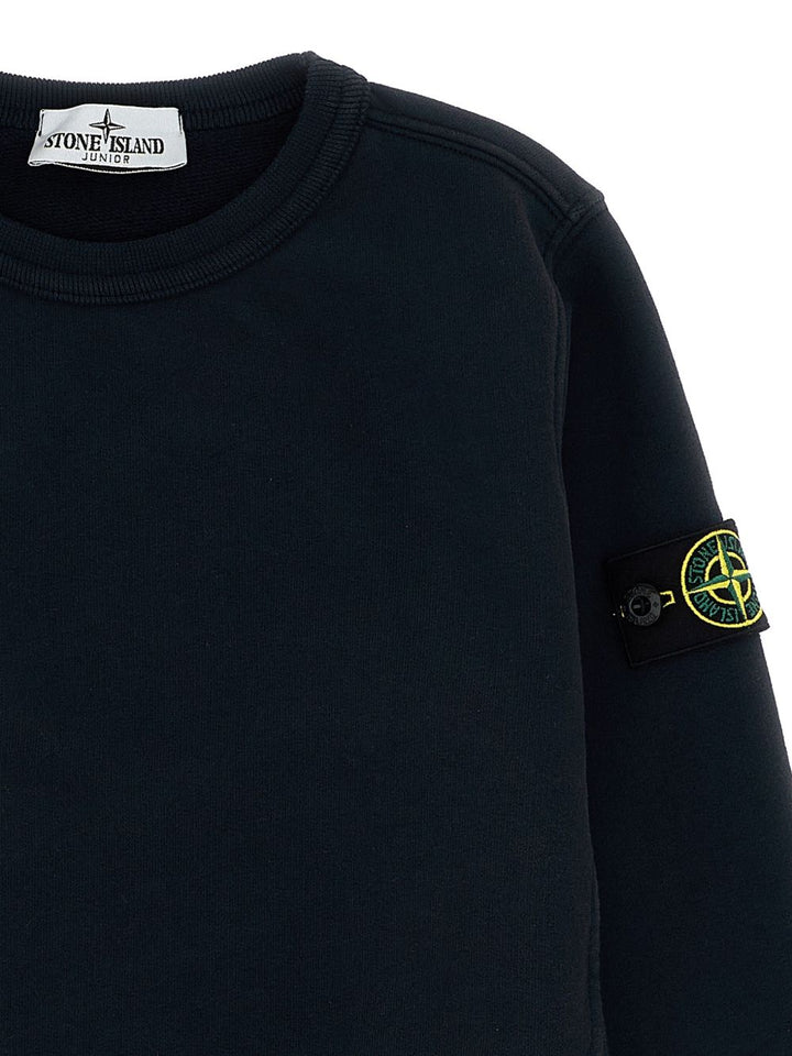 Felpa nera per bambino 66100001S0A20 V0029 Stone Island Kids 