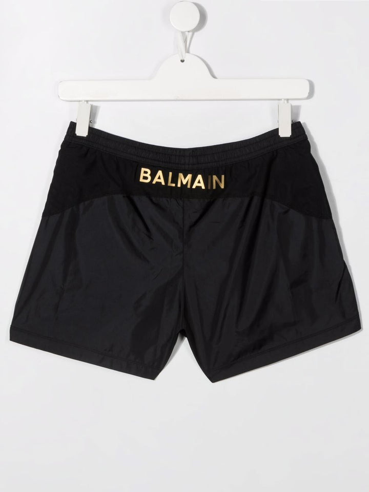 Swim shorts teen boy black 6Q6729Z0006 930 Balmain Kids 