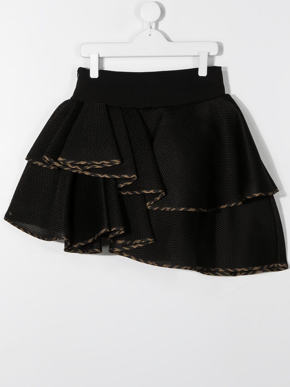 Gonna nera per bambina con logo JFE057ACA0 F0QA1 Fendi Kids 