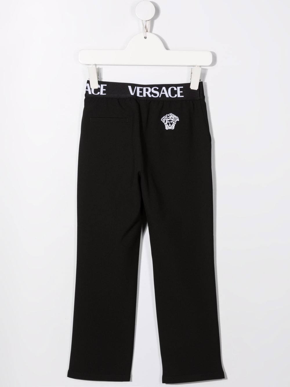 Pantalone nero per bambina con logo 10028401A02066 2B020 Versace Kids 