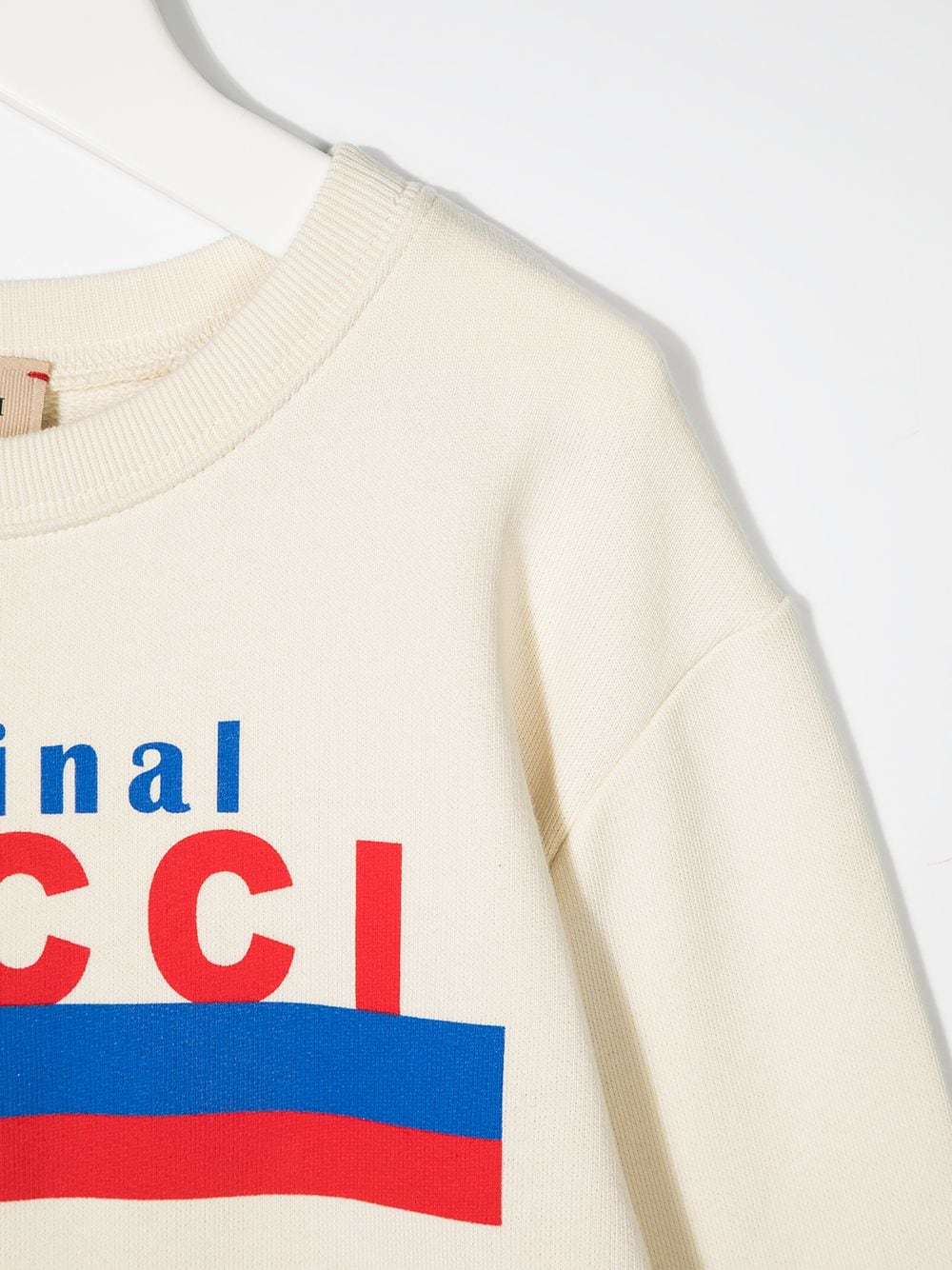 Ecru sweatshirt for boys with logo