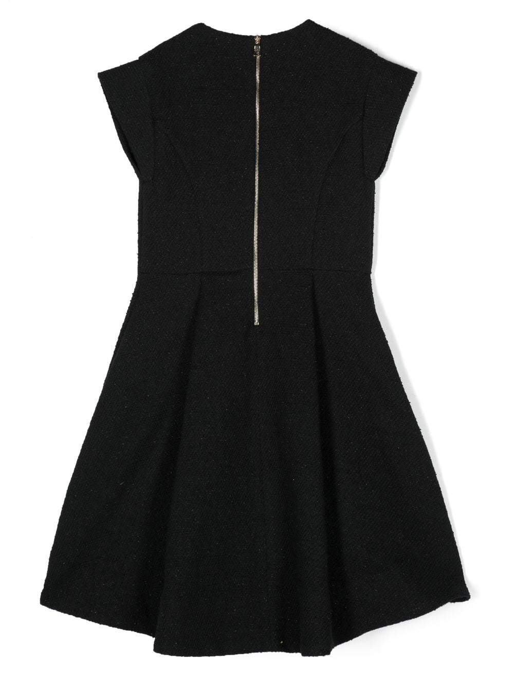 Black tweed dress for girls