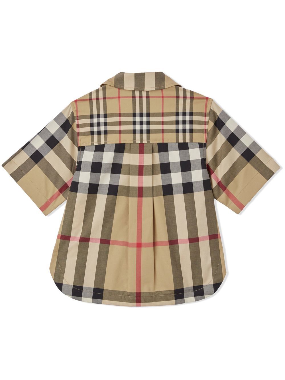 Beige patchwork shirt for boys