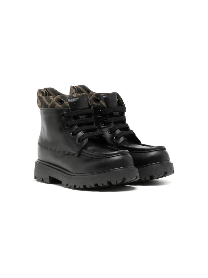 Stivali nere per bambina con logo JMR414AHGY F0PMM Fendi Kids 