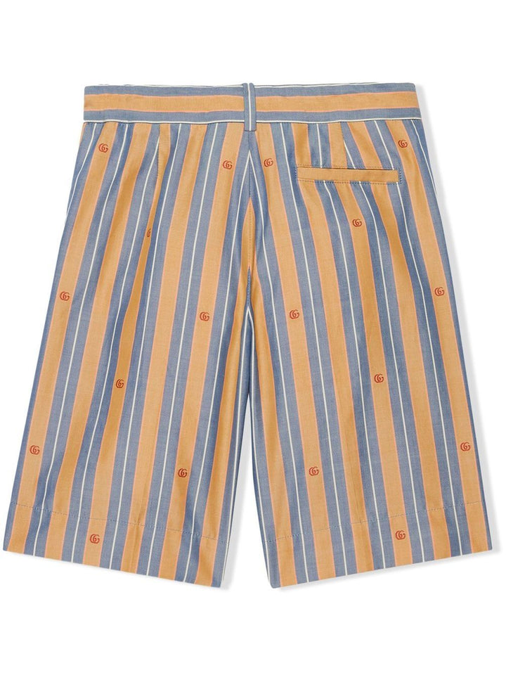 Orange and blue Bermuda shorts for boys