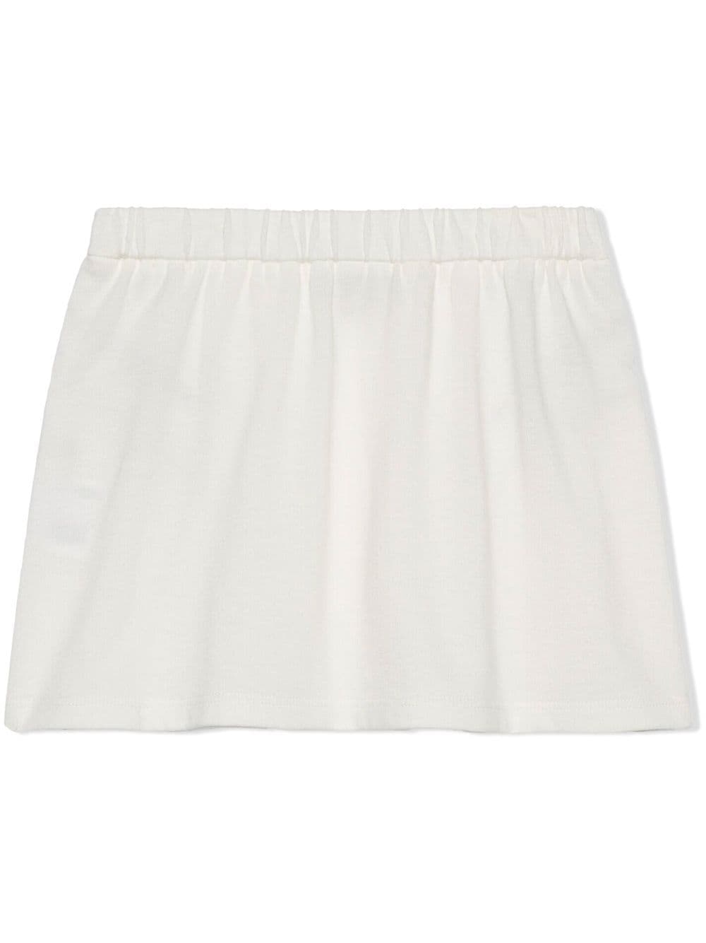 White skirt for girls with logo