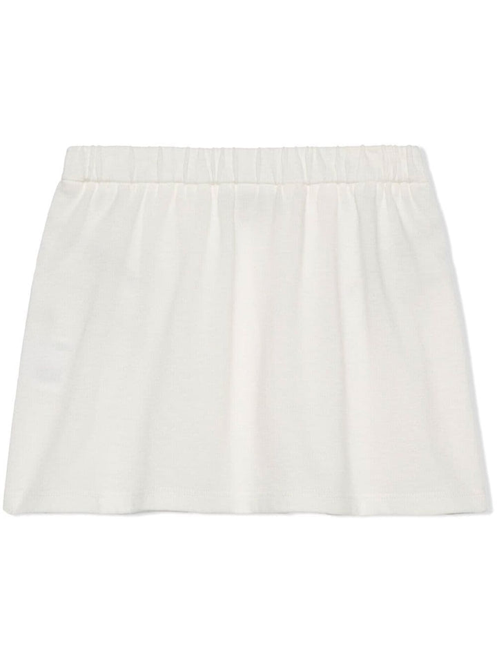 White skirt for girls with logo
